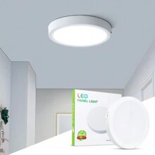 CANMEIJIA 1pc LED Ceiling Light, Cool White, Flat Panel Lamp For Home Lighting, Suitable For Living Room/Bedroom/Kitchen/Balcony/Dining Room/Hallway/Stairway/Attic, Choose Appropriate Size Based On Usage Needs, 10W/15W/20W/30W White Frame, 110V-220V - LED Panel Ceiling Light - View 9