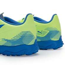 Puma 男式足球鞋 ULTRA 5 PLAY TT，模压鞋钉室内球场成人足球鞋，TT 模压鞋钉 - 青蘋綠-白-藍色 - 查看 9