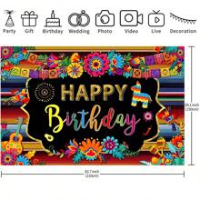 1 pezzo Telo decorativo messicano floreale colorato per festa di compleanno, tappezzeria per tavolo torta, decorazione sala festa, sfondo studio senza alimentazione, dimensioni 210x150/150x100/100x75 cm