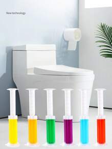 1 pieza, Gel perfumado con aroma a flor -Ambientador y Limpiador de inodoro - Suministros de limpieza de inodoro rellenables para decoración del baño del hogar y la escuela en verano