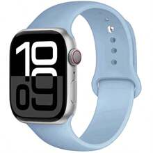 1 Stück Silikon Sport Armband kompatibel mit Apple Watch Bändern 38mm 40mm 41mm 42mm 44mm 45mm 46mm 49mm für Frauen Männer, weiches wasserdichtes Armband kompatibel mit Apple Watch Series 10 9 8 7 6 5 4 3 2 1 SE Ultra