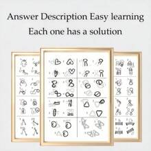 Metal Wire Puzzle Set Of 8 With Pouch, Brain Teaser IQ Test Disentanglemen Iron Link Unlock Interlock Game Magic Trick Toy For Party Favor Adults Challenge - Multicolor - View 11