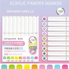 9/126 pièces Stylos de peinture acrylique vibrants - Embouts de brosse doux, à base d'eau, séchage rapide, pouvant être mélangés et résistants à la lumière - Idéal pour la peinture sur canevas, pierres, bois, verre, céramique, tissu, DIY, Halloween et idées de cadeaux de Noël pour la rentrée scolaire