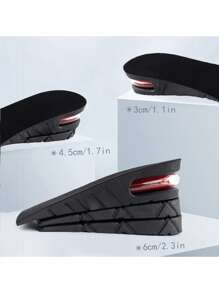 1 Pair Men's Invisible Height Increasing Insole Cushioning Height Adjustable Heel Insole Lining Height Increasing Support Absorbent Foot Care Pads