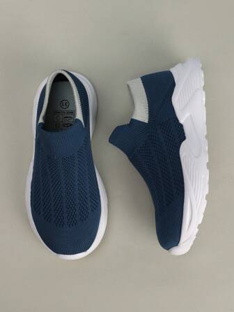 1 Pair Lightweight Casual Sport Shoes For Boys Girls Youth Students, Soft Sock-Like Sneakers