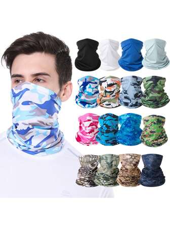 1pc Multi-Purpose Turban Riding Scarf Cycling Bandana Men Women Neck Cover Sunscreen Ice Silk Outdoor Fishing Hiking Headwear Mask