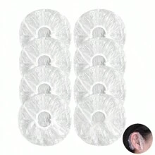 一次性耳套：100个 HDPE低压材质 染发剂 耳罩 洗澡 防水保护套 一次性耳套冬季配件 - 白色 - 查看 6