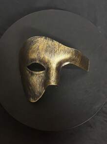 1 pezzo Maschera da mascherata vintage con mezzo volto a tema principe, accessorio per adulti per feste in costume, decorazione per coppie