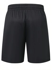 Paquete de 3 pantalones cortos de gimnasio para hombre con rayas reflectantes, para correr, de secado rápido, transpirables, ligeros, para entrenamiento deportivo - negro gris rojo - Ver 2