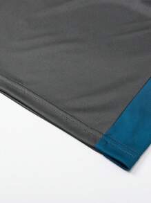 Paquete de 3 pantalones cortos de gimnasio para hombre con rayas reflectantes, para correr, de secado rápido, transpirables, ligeros, para entrenamiento deportivo - negro gris rojo - Ver 4