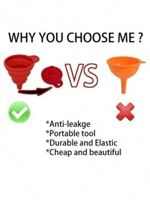 1pc Retractable Mini Folding Funnel For Car Fluid Leaks, Oil Change - one-size - View 3