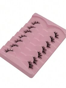 7 Pairs Soft & Natural Cat Eye Lashes, Makeup Tools Fluffy Fake Eyelashes Extension Strip Lashes, Lashes, Eyelashes, Fake Lashes