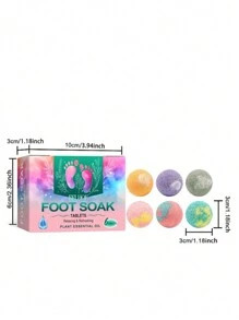 6 件/1 盒足浴球含生姜提取物保湿滋养足浴球，情人节礼物 - 1 Box/6pcs - 查看 10