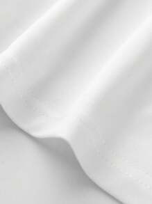 Teenager Boys' Cartoon Bear Graphic & Slogan Print Crew Neck Casual Soft T-Shirt, Summer - White - View 3