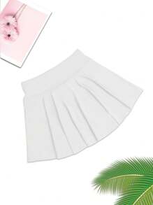 3-Piece Women Sports Mini Skirt With Casual High Waist Workout Shorts Pants & Shorts With Pockets, 2 In 1 Design - Multicolor - View 6