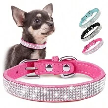 CL158 Sparkling Rhinestone Dog Collar: Durable & Wear-Resistant For Small, Medium, & Large Dogs - Multicolor - View 10
