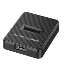 Lector/Escritor M.2 NVMe y SATA, Adaptador de Lector M.2 SSD a USB-A/C compatible con M.2 (M Key, B+M Key) NVMe y SATA NGFF SSD Dock, Tamaño para 2280 2260 2242 2230 Gabinete portátil de plástico - Negro - Ver 9
