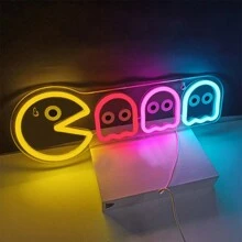 1 pièce Enseigne néon lumineux à suspendre, lampe de décoration LED. Convient pour la chambre d'homme, la salle de jeux, la grotte du gamer, la salle de jeux, en cadeau, décoration de pièce