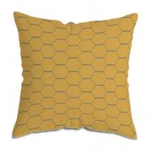 MEMNUN 1Pc Vibrant Boho Chic Throw Pillow Covers - Single-Side Printing Yellow And Gray Geometric Pattern Decorative Cushion Covers With Sofa, Bedroom, Office, Car, And Farmhouse Versatility - 17.7*17.7inch, No Pillow Cores Included