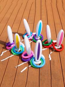 5 pièces Jeux de fête, Boucles d'oreilles gonflables de lapin, Cercle du jeu de tête de lapin, Créatif, Amusant, Coloré, Énergique