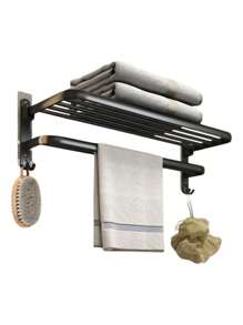 Porta Toalha Suporte Duplo Toalheiro Banheiro Lavabo 57cm