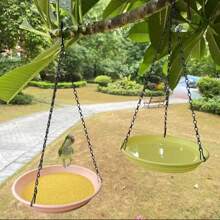 Outdoor Bird Bath, New Hanging Bird Feeder & Birdbath For Balcony, Garden, Yard, Dual Use Design, 2-In-1 Bird Feeding & Bathing, Decor For Garden & Villa, Hang On Tree Or Stand, Birdwatching, Multi-Color Available