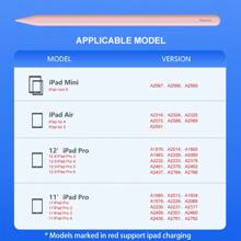 粉色触控笔兼容 iPad Pencil，具有磁性无线充电功能，具有防误触功能和倾斜灵敏度，适用于 2018-2024 iPad Air 3/4/5、iPad Mini 5/6/7、iPad 6/7/8/9/10、iPad Pro 11 英寸、iPad Pro 12.9 英寸，90mAh - 粉色 - 查看 8