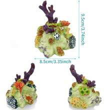 鱼缸装饰摆件，树脂空心树干，珊瑚礁仿真装饰与植物，鱼缸背景 3D 鱼缸，水族箱装饰鱼缸