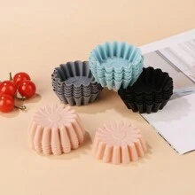 12pcs Reusable Silicone Cupcake Liners, 2.5 Inch Silicone Baking Cups, Non-Stick Muffin Cups Suitable For Parties, Halloween, Christmas, Easy To Clean Baking Molds (Multicolor)