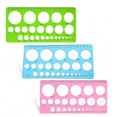 1PC Circle Templates Measuring Ruler, For Quilling Paper, Building Formwork,Drawing