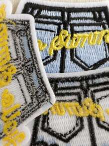 3 件套牛仔短裤，夏季图案 DIY 布贴，时尚简约而有趣的风格，熨烫/缝制贴花适用于服装、包、鞋、帽子、家居装饰