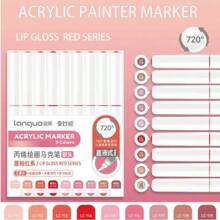 9/126 pièces Stylos de peinture acrylique vibrants - Embouts de brosse doux, à base d'eau, séchage rapide, pouvant être mélangés et résistants à la lumière - Idéal pour la peinture sur canevas, pierres, bois, verre, céramique, tissu, DIY, Halloween et idées de cadeaux de Noël pour la rentrée scolaire