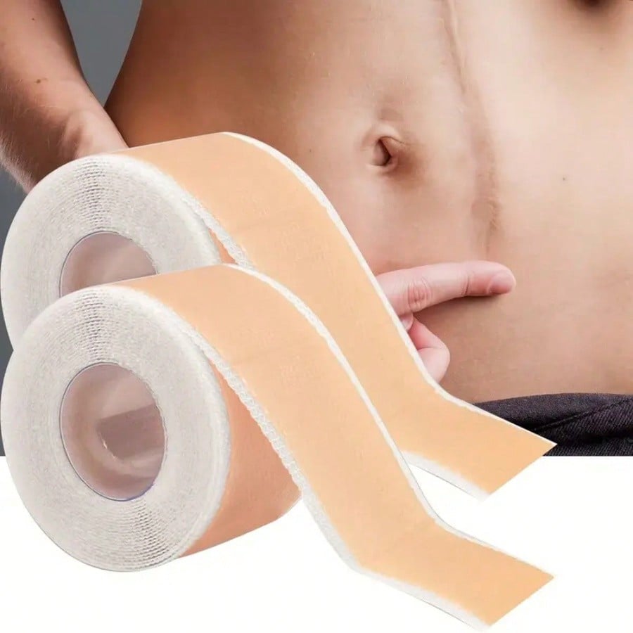 2 Rolls Medical-Grade Hypoallergenic Silicone Scar Covering Tape - Gentle, Washable, And Reusable For Surgical Scars, C-Section Scars, And Keloid Scars - Soft, Breathable, And Water-Resistant Silicone Scar Sheets For Effective Scar Management