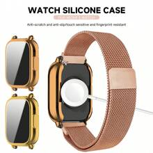 保护壳 + 米兰尼斯磁性表带 兼容小米 Redmi Watch 5 Active/5 Lite 全屏 TPU 软壳和透气运动表带 - Redmi watch5 Active - 查看 3