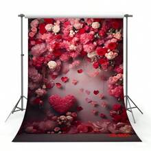 Walentynki Serca Tła Fotograficzne Różowe Kwiaty Róży Tło Fotograficzne Ślubne Wieczór Panieński Baner Urodzinowy Dekoracja Studio Fotograficzne Rekwizyty