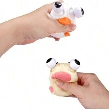 Cute Kawaii Animal Squeeze Toys With Pop-Out Eyes, Stress Relief Fidget Toys For Kids & Adults, Sensory Popping Balls For Anxiety, Birthday Party Favors, Kawaii Gifts For Boys & Girls