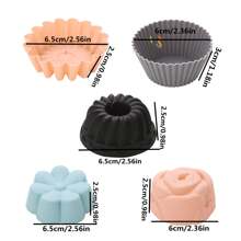 12pcs Reusable Silicone Cupcake Liners, 2.5 Inch Silicone Baking Cups, Non-Stick Muffin Cups Suitable For Parties, Halloween, Christmas, Easy To Clean Baking Molds (Multicolor)