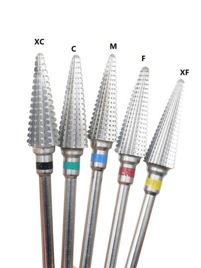 Easy Nail قطعة واحدة طقم أدوات مشبك الأظافر المهنية بتصميم أسنان تدريجي من التنجستن الكربيد 5 في 1 للمعالجة الأولية والإزالة، ملحق أداة العناية باليدين بطول 16.8 مم