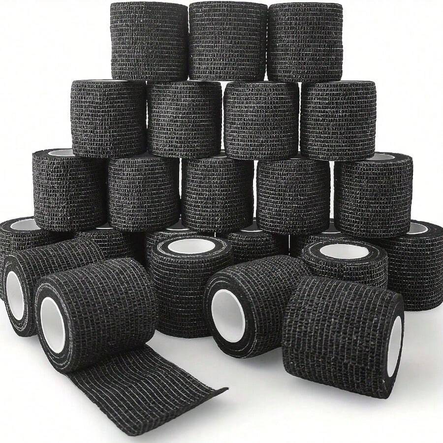 6 rollos de vendaje elástico autoadhesivo, vendaje cohesivo de tela no tejida flexible y transpirable para uso en fitness, running, baloncesto, fútbol, ciclismo y otros deportes