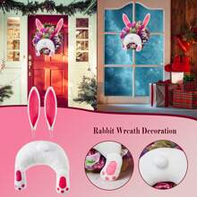 Decoración De Exterior Con Forma De Conejo De Pascua, Marcador De Camino Con Forma De Animal Para Jardín, Letreros Para Fiestas En Interiores Y Exteriores. - White - View 7