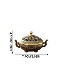 1pc Lamp Metal Incense Burner - Vintage Style Home Decor, Candle Holder Gift With No Candle Rama Decoration Rama - Multicolor - View 9