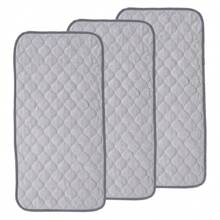 3 Packs Washable Baby Changing Mats, Waterproof Liner Soft Reusable Diaper Liners, Portable Travel Changing Pads For Newborn Boys & Girls, 35*65cm - Multicolor - View 8