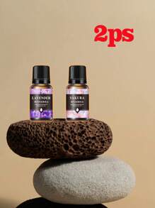 2 Bottles 10ml Aromatherapy Essential Oils, Suitable For Humidifier & Diffuser, Floral Scents Of Jasmine, Lavender, Rose, Orange Blossom, Deodorize Living Room & Bathroom - 2 Bottles - View 5