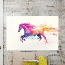 Beautiful Colorful Horses Canvas Art, Living Room, Bedroom Background Wall Decor, Studio Hallway Art