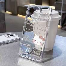 Sanrio Sanrio Cute Hello Kitty Shockproof Protective Full Coverage Phone Case Compatible With Apple IPhone 16/15/14/13/12/11/XSMax/XS/X/XR
