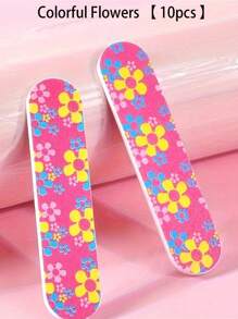50pcs Dual-Sided Durable Portable Mini Nail Files, Suitable For Natural And Artificial Nails, Compact Colorful Design For Manicure & Pedicure