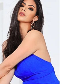 Marina NM Nana Marie Halter Long Dress Royal Blue Long Dress