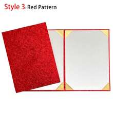 1pc Signing Contract A3 A4 Art Paper Hardcover Hosted Speech Plush Surface PU Leather Certificate Protector Thicken Poetry Reading Certificate Cover File Page Folder