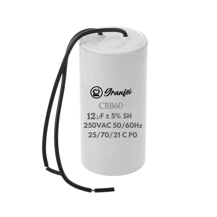 CYLINDRICAL CAPACITOR FOR FAN 220V 12UF 250V.AC - View 1