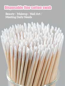 500pcs Double Headed Nail Polish Wiping Wooden Stick ,400/300/200/100/10pcs Small Tip Double Head Tattooed Eyebrows Beauty Makeup Tools For Wiping,1/2/3/4/5/6pack For Packaging Method, Disposable Ultra-Thin Cleaning Swabs, Mini Wooden Sticks For Makeup, Eyelash, Nail Cleaning, Removing Glue, Dust, Multipurpose Buds Accessories